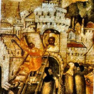 Wiederentdeckung des Tuchs in der Stadtmauer 